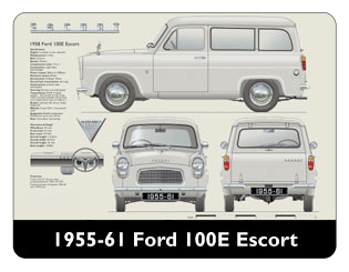 Ford Escort 100E 1955-61 Mouse Mat